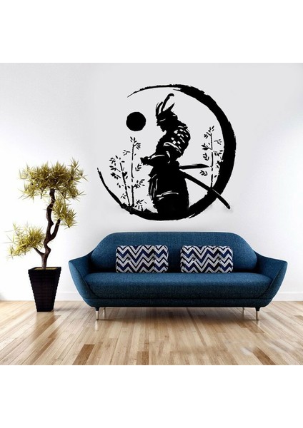 Japon Savaşçı Anime Manga Zen Karikatür Duvar Stickerı, Oturma Odası Sticker, Çocuk Odası Sticker,