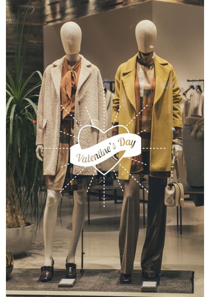 Sevgililer Günü Için Valentine’s Day Yazısı 60 cm Sticker