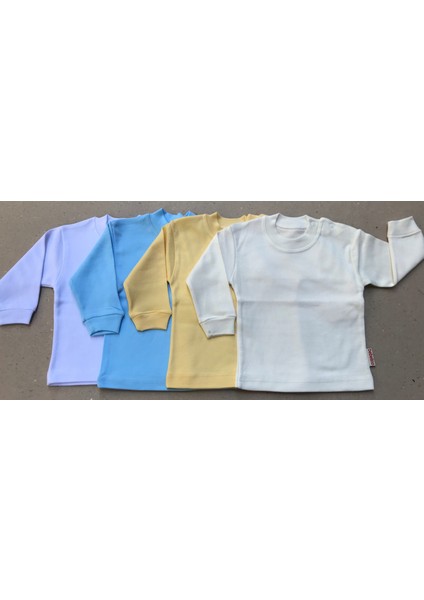 Üst Badi Uzun Kol (4 Lu Paket) (Beyaz,mavi,sarı,krem)