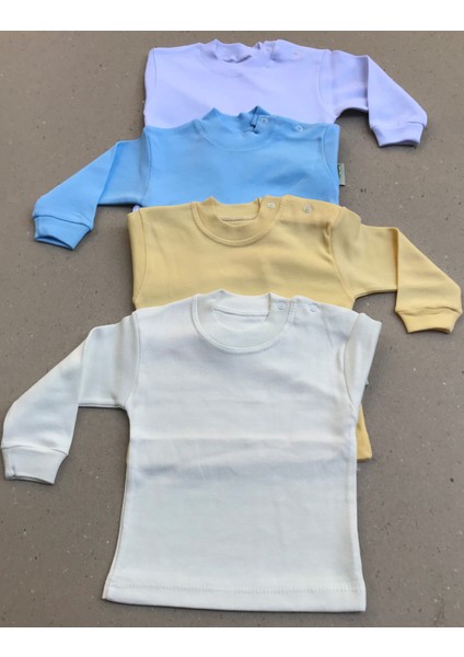 Üst Badi Uzun Kol (4 Lu Paket) (Beyaz,mavi,sarı,krem)