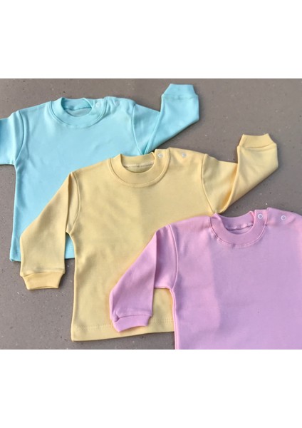 Uzun Kollu Bebek Üst Badi (3 Lü Paket) (Suyeşili,sarı,pembe) 0-24 Ay Arası fiyatları
