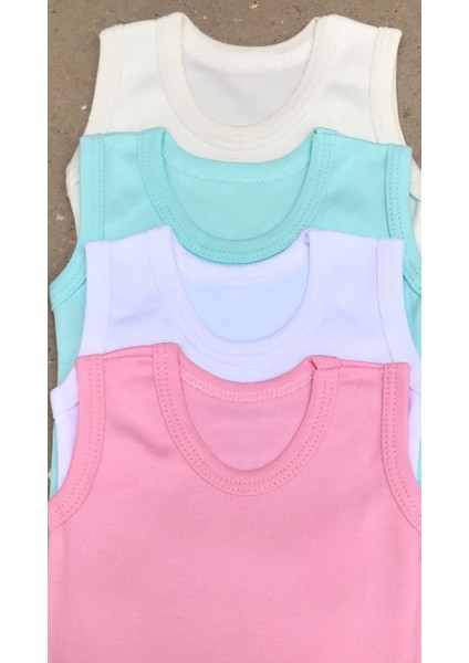 Çıtçıtlı Badi Askılı (4 Lü Paket) Krem,yeşil,beyaz,pembe modelleri