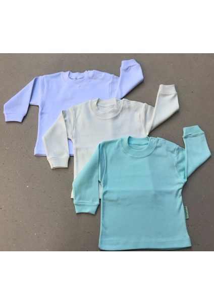 Üst Badi Uzun Kol (3 Lu Paket) (Beyaz,su Yeşil,krem) fiyatları