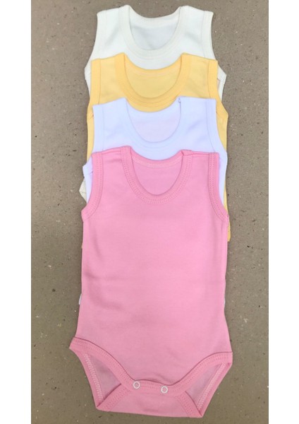 Çıtçıtlı Badi Askılı (4 Lü Paket) Sarı,krem,beyaz,pembe modelleri