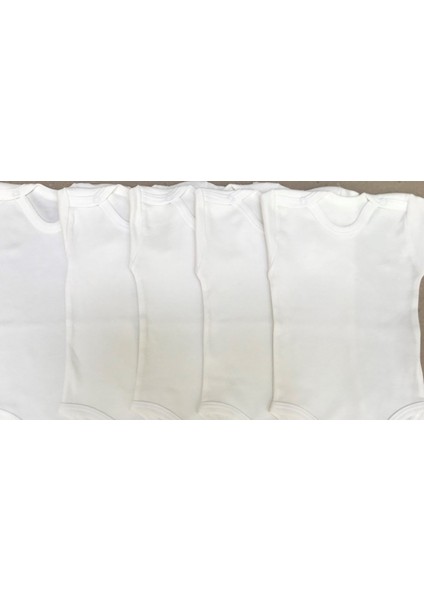Çıtçıtlı Badi Kısa Kol (5 Li Paket) Krem modelleri