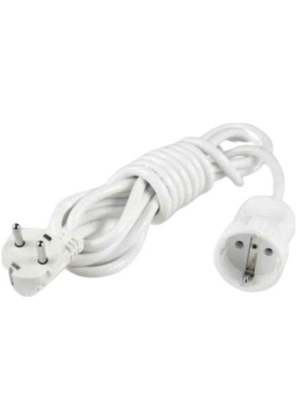 Seyyar 3x2,5 mm Fiş - Priz 10 Mt. Beyaz