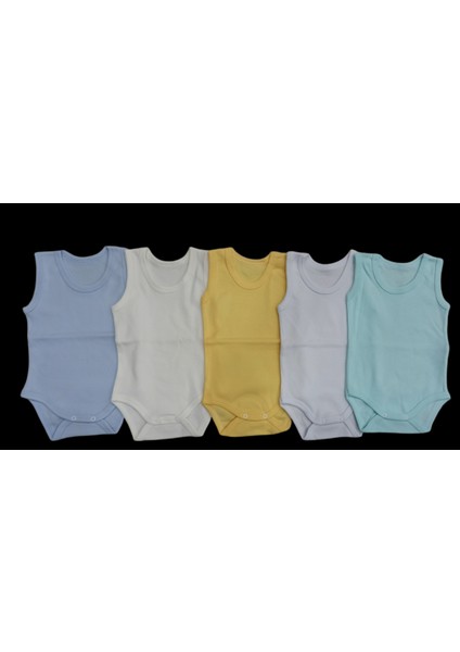 askılı Basic Bisiklet Yaka Atlet Çıtçıtlı Badi 5li Paket 0-48 Ay