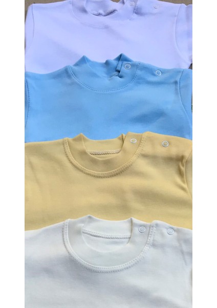 Üst Badi Uzun Kol (4 Lu Paket) (Beyaz,mavi,sarı,krem) modelleri
