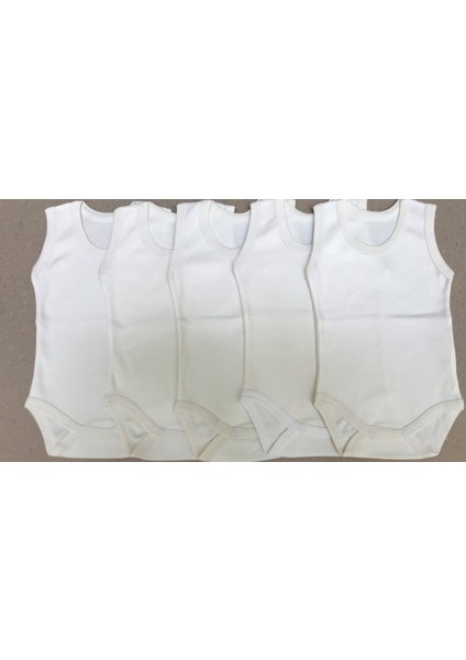 Çıtçıtlı Badi Askılı (5 Li Paket) Krem