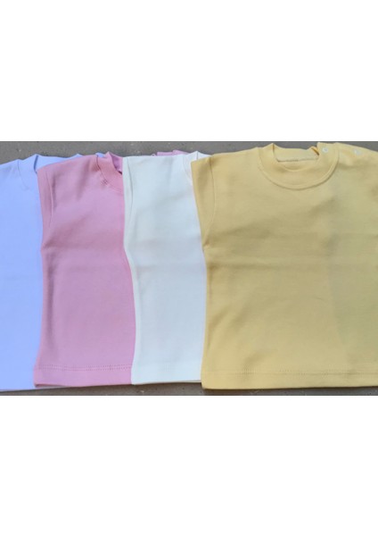 Uzun Kollu Bebek Üst Badi (4 Lü Paket) (Beyaz,pembe,krem,sarı) 0-24 Ay Arası modelleri