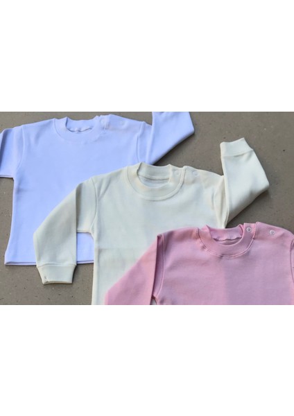 Üst Badi Uzun Kol (3 Lu Paket) (Beyaz,krem,pembe) fiyatları