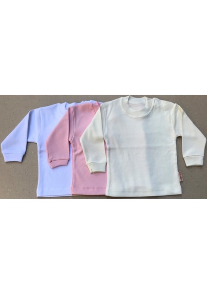 Üst Badi Uzun Kol (3 Lu Paket) (Beyaz,krem,pembe) fırsatları