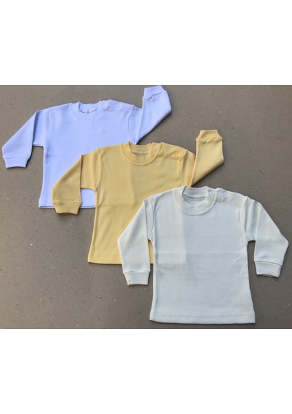 Üst Badi Uzun Kol (3 Lu Paket) (Beyaz,sarı,krem) fiyatları