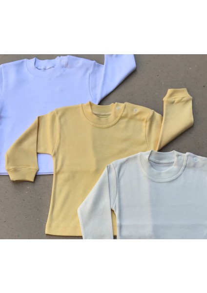 Üst Badi Uzun Kol (3 Lu Paket) (Beyaz,sarı,krem) modelleri