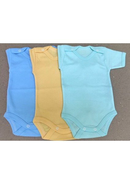 Çıtçıtlı Badi Kısa Kol (3 Lü Paket)