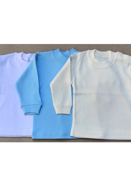 Üst Badi Uzun Kol (3 Lu Paket) (Beyaz,mavi,krem) fiyatları