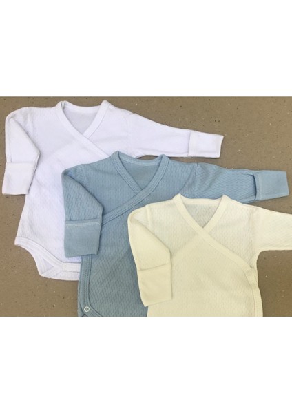 Çıtçıtlı Badi Kruvaze (3 Lü Paket) (Beyaz, Mavi ,krem) fiyatları