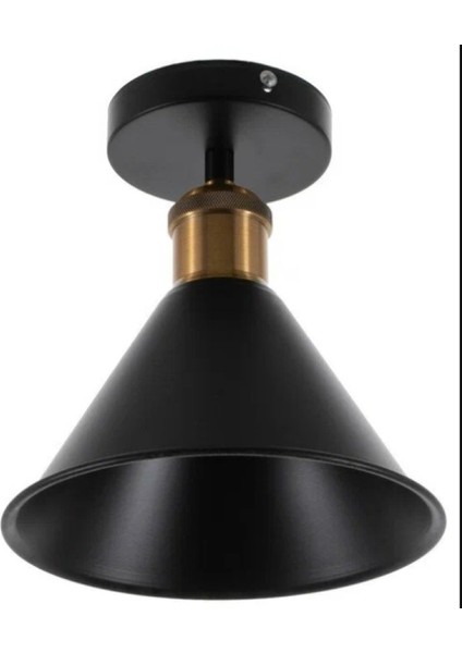 Retro Rustik Eskitme Duylu Tekli Metal Plofonyer Avize