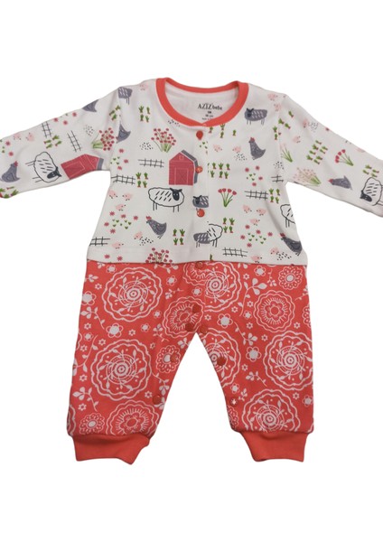 Minik Hayvan Desenli Çıtçıtlı Ayaksız (Patiksiz) Tulum 0-6 Ay modelleri