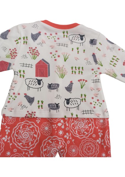 Minik Hayvan Desenli Çıtçıtlı Ayaksız (Patiksiz) Tulum 0-6 Ay indirimleri