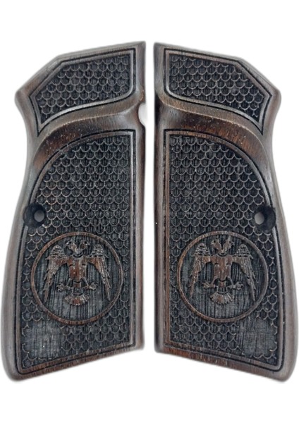 Kabze Lazer Kesim Kabze Ceviz Ağacı Kabze Browning 14 Lü Kabze 051