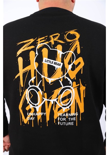 Büyük Beden Erkek Sweat Zero 22732 Siyah fiyatları