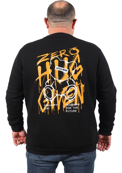 Büyük Beden Erkek Sweat Zero 22732 Siyah fırsatları