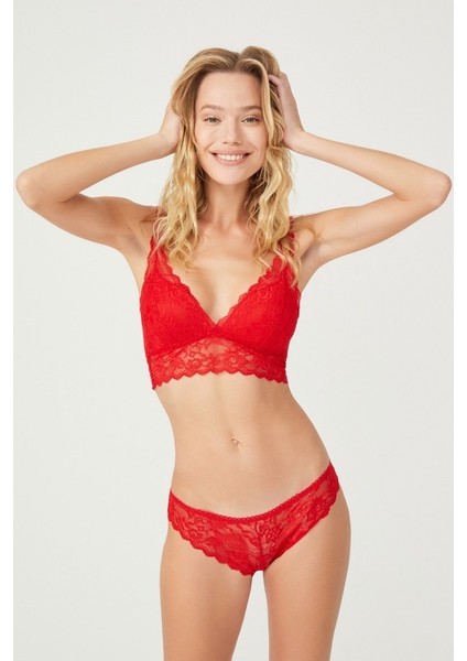 Kırmızı Bralet Sütyen Takımı