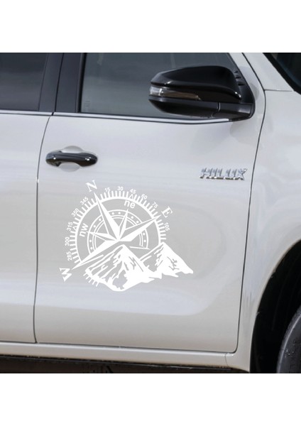 Off-Road Pusula Dağ Oto Araba Sticker