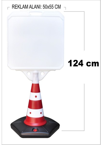 Park Dubası Jumbo 55x50 Park Yapılmaz Aracınız Çekilir Kaldırım Yönlendirme A+ Plastik 124 Cm