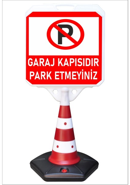 Park Dubası Jumbo 55x50 Garaj Kapısıdır Park Etmeyiniz Kaldırım Yönlendirme A+ Plastik 124 Cm