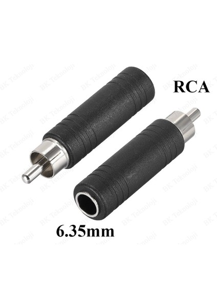 Rca Erkek - 6.35MM Dişi Mono Ses Adaptörü