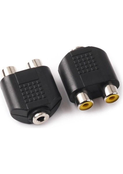 3.5mm (1/8 Inç) Trs Dişi - 2 Rca Dişi Adaptör