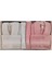Colourist Aile Bornoz Seti Gri-Pembe 1
