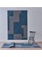 Diagram Modern Özel Tasarım Dokuma Halı - Mavi/Gri 160 x 230 cm 1
