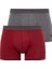 Erkek Bordo - Antrasit Melanj 2'li Boxer 80354 1
