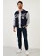 Regular Fit Içi Yumuşak Tüylü Kolej Yaka Bomber Mont Erkek Mont 628X8928 3