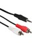 2 Rca Erkek + 3.5 mm Stereo Erkek 1.5 Metre Powermaster 1