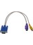 VGA 15 Pin Erkek / 1 Rca Dişi+Mını Dın Dişi 10 cm Kablo 2