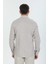 Regular Fit Bej Keten Gömlek 3
