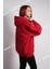 Unisex Oversize Pure Hoodie ( Kapüşonlu Sweatshirt) Kırmızı 3