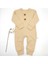 Fitilli İki Düğmeli Vizon Uzun Kollu Bebek Tulumu %100 Cotton 1