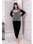 Fawn 3016 Peluş Welsoft Polar Kışlık Kadın Yumoş Pijama Takımı 1