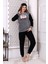 Fawn 3016 Peluş Welsoft Polar Kışlık Kadın Yumoş Pijama Takımı 5