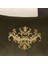 Crown Yeşil Kadife Kumaş Üzeri Gold Özel Nakış Kırlent 4
