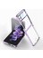 Samsung Galaxy Z Flip 4 Kılıf Renkli Kenarlı Kamera Korumalı Şeffaf Kıpta Kapak 1