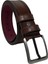 Kahverengi Suni Deri Dikişli Desensiz Düz Model 4.5 Cm.lik Spor Kot Kemer - 4513-111-22KS 5