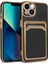 Apple iPhone 13 Kılıf Kart Koymalı Parlak Bark Silikon 1
