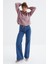 Gül Kurusu Yarım Fermuar Etek Ucu Büzgülü Kadın Polar Oversize Sweatshirt - 97171 2