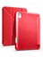 Case 4U Apple iPad Air 4 / 5 10.9 2022 Kılıf Kalem Bölmeli Tri Folding Smart Standlı Pu Deri Arkası Yumuşak Silikon 360 Tam Koruma Kırmızı 1